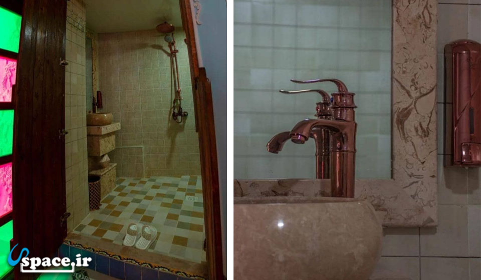 سرویس بهداشتی اتاق جهان نما هتل سنتی تابش - شیراز